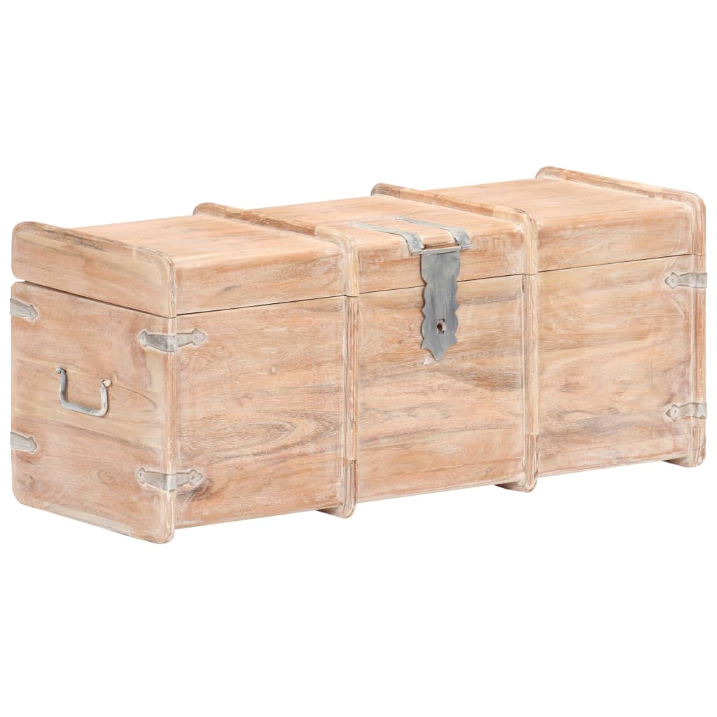 Opbergkist Massief Acaciahout 90 x 40 x 40 cm Lichtbruin
