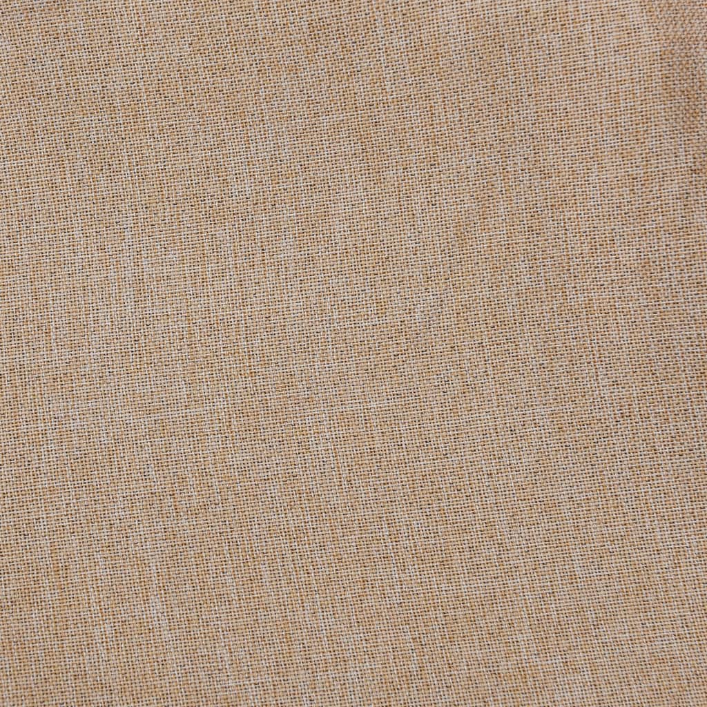 Gordijnen Linnen-Look Verduisterend Haken 140 x 225 cm Beige
