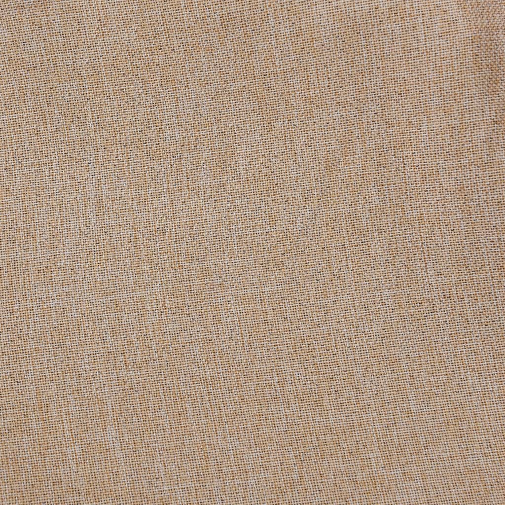 Gordijnen Linnen-Look Verduisterend Haken 140 x 245 cm Beige