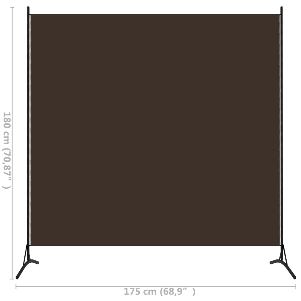 Kamerscherm met 1 paneel 175x180 cm bruin 175 x 180 cm Bruin
