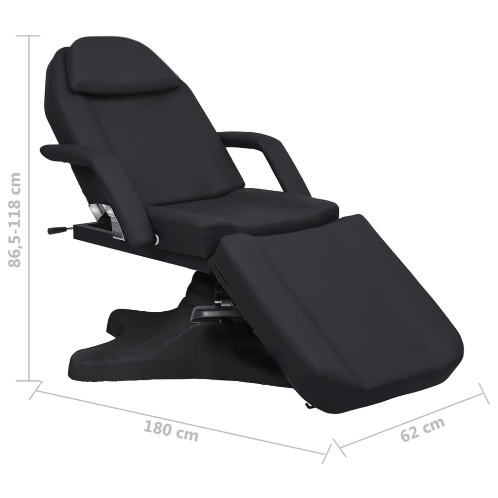 Massagetafel 180X62X(86,5-118) Cm Zwart