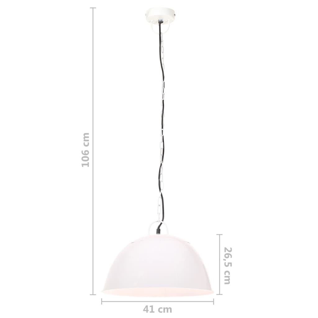 Hanglamp Industrieel Vintage Rond 25 W E27 4 Cm Wit