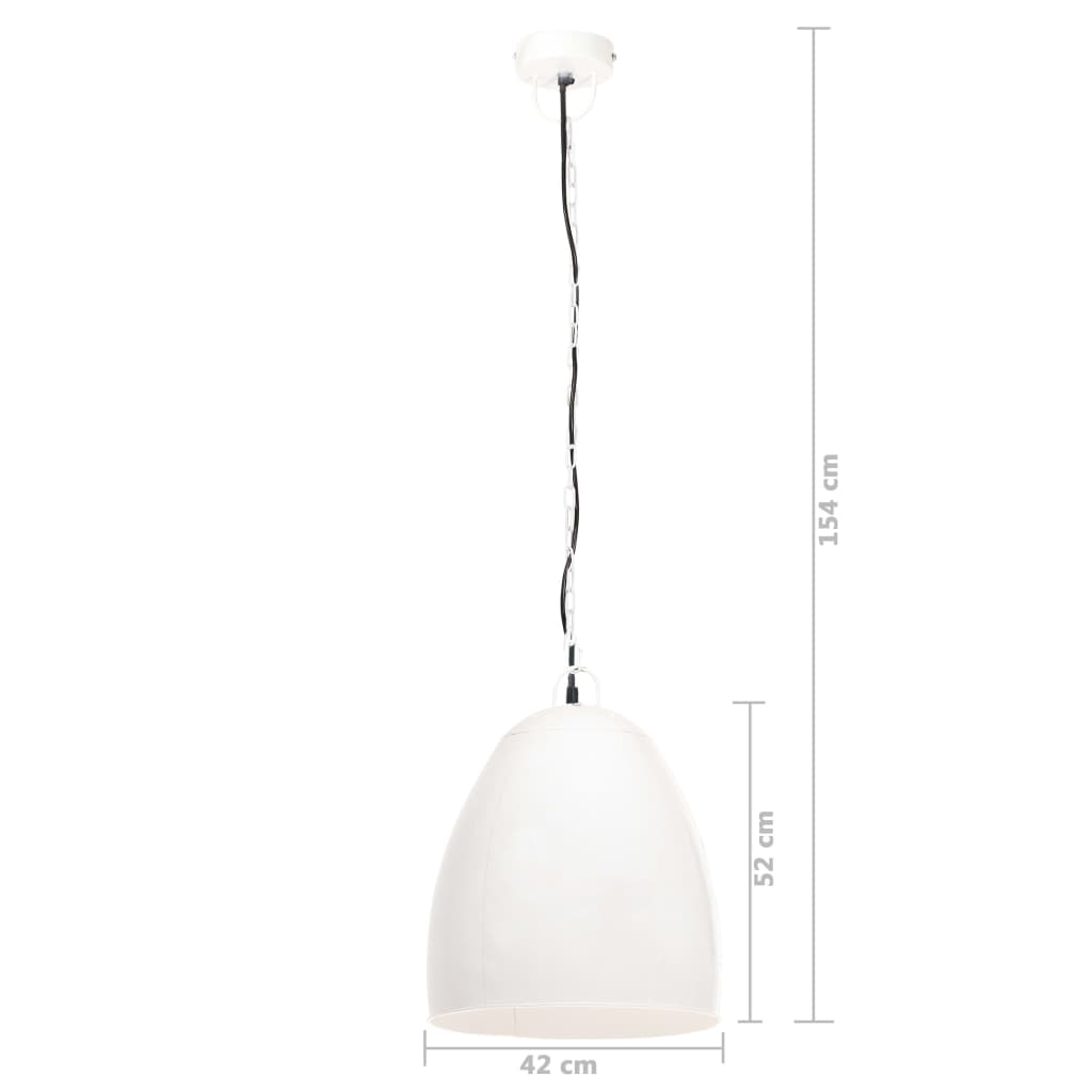 Hanglamp industrieel rond 25 W E27 42 cm wit Ø 42 cm Wit
