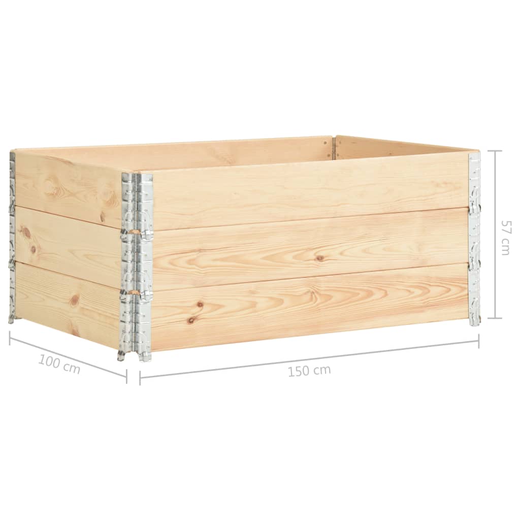 Plantenbakken Verhoogd Massief Grenenhout 3 100 x 150 cm
