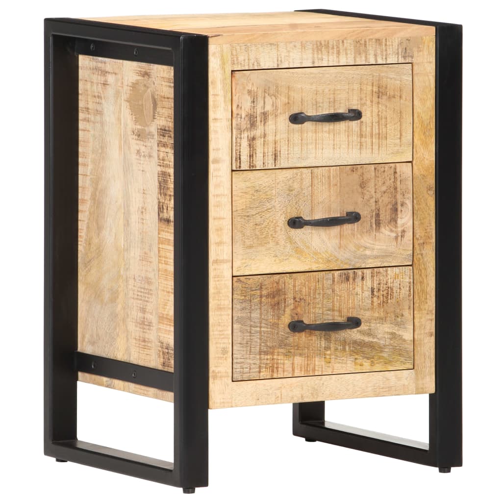Nachtkastje 40x35x55 cm massief mangohout