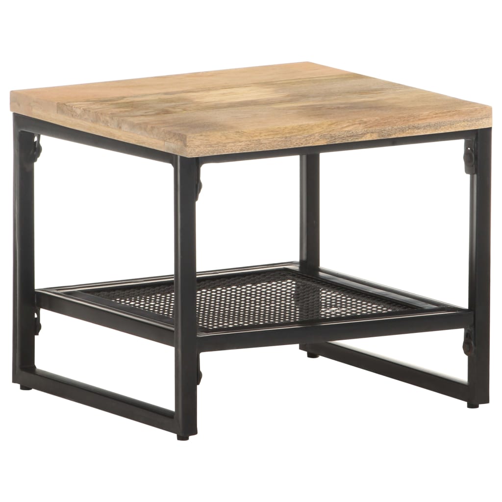 Bijzettafel 40X40X35 Cm Massief Mangohout