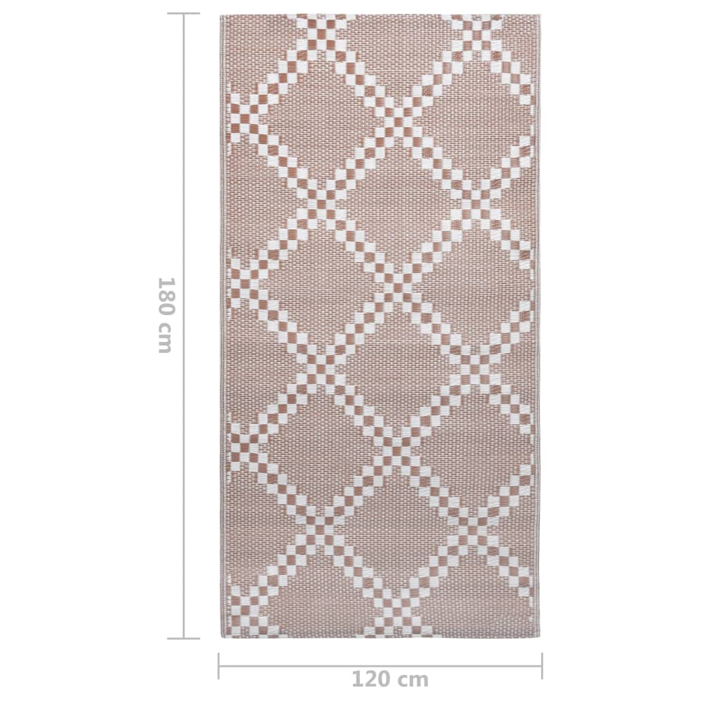 Buitenkleed ARAKIL 120x180 cm PP bruin