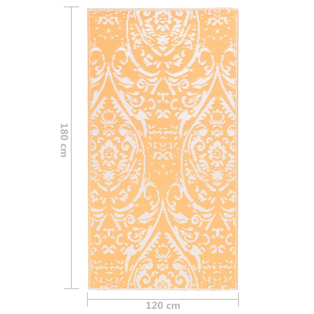 Buitenkleed Pp 120 x 180 cm Oranje en wit