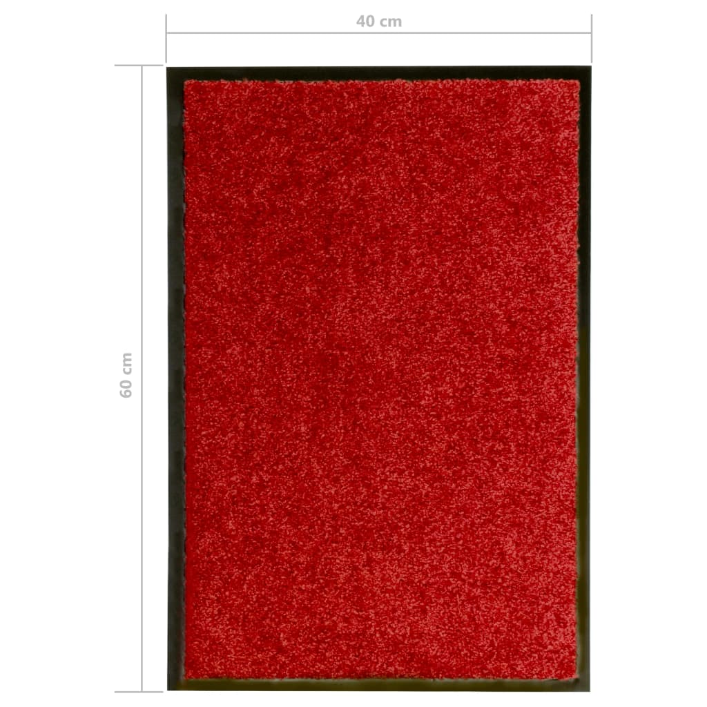 Deurmat wasbaar 40x60 cm rood 40 x 60 cm Rood