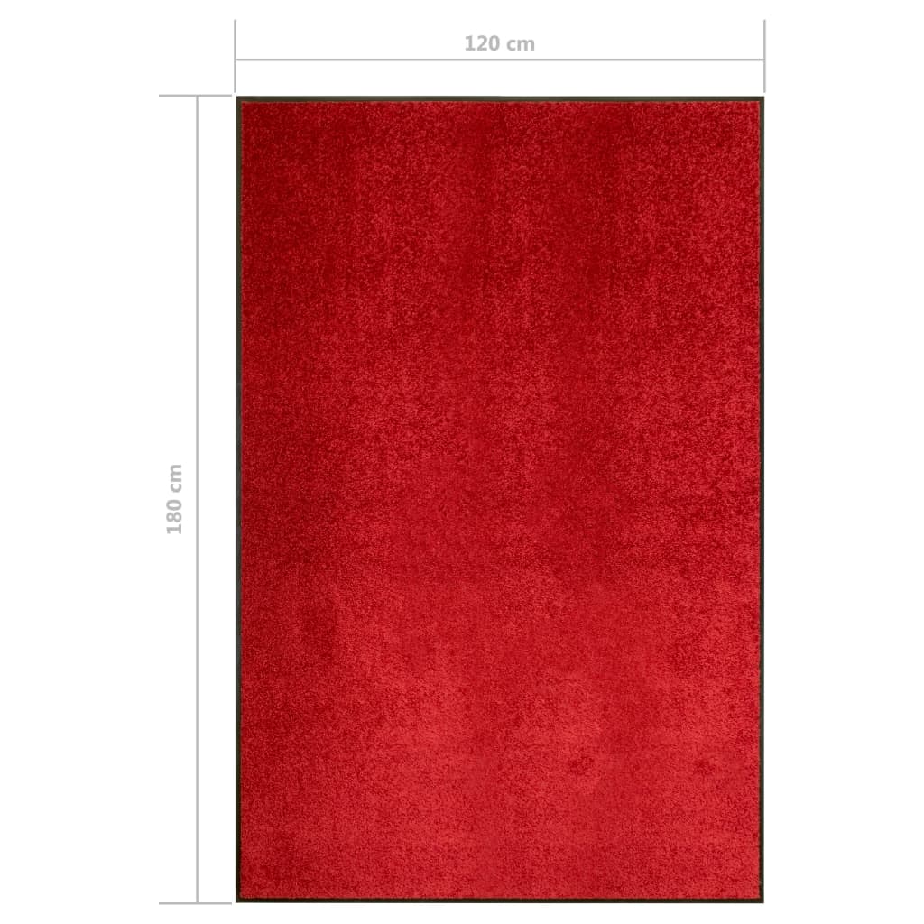 Deurmat wasbaar 120x180 cm rood 120 x 180 cm Rood