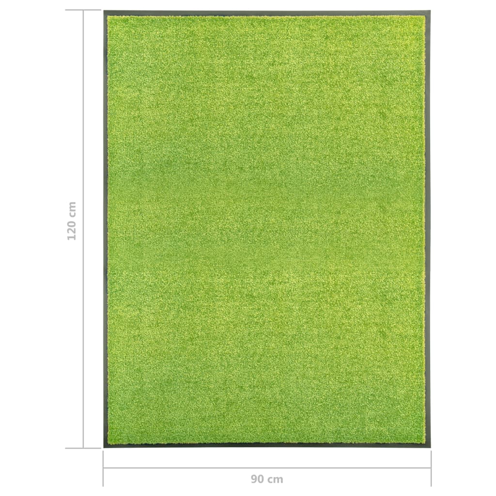 Deurmat wasbaar 90x120 cm groen 90 x 120 cm Groen