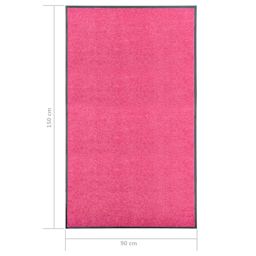 Deurmat Wasbaar 90 x 150 cm Roze