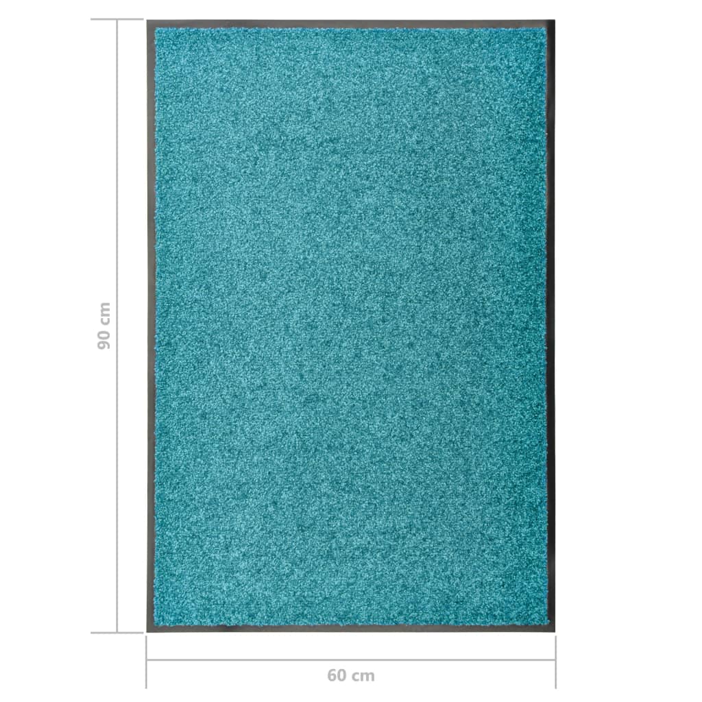 Deurmat wasbaar 60x90 cm cyaan 60 x 90 cm cyan