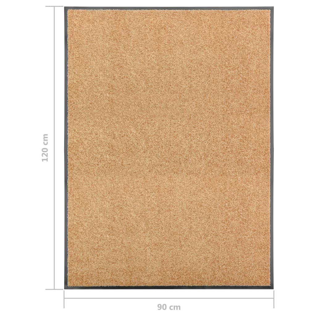 Deurmat wasbaar 90x120 cm crème 90 x 120 cm Crème