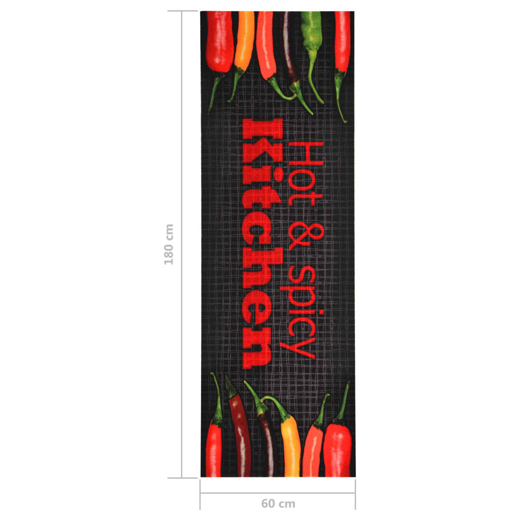 Keukenmat Wasbaar Hot&Spicy 60 x 180 cm hot and spicy