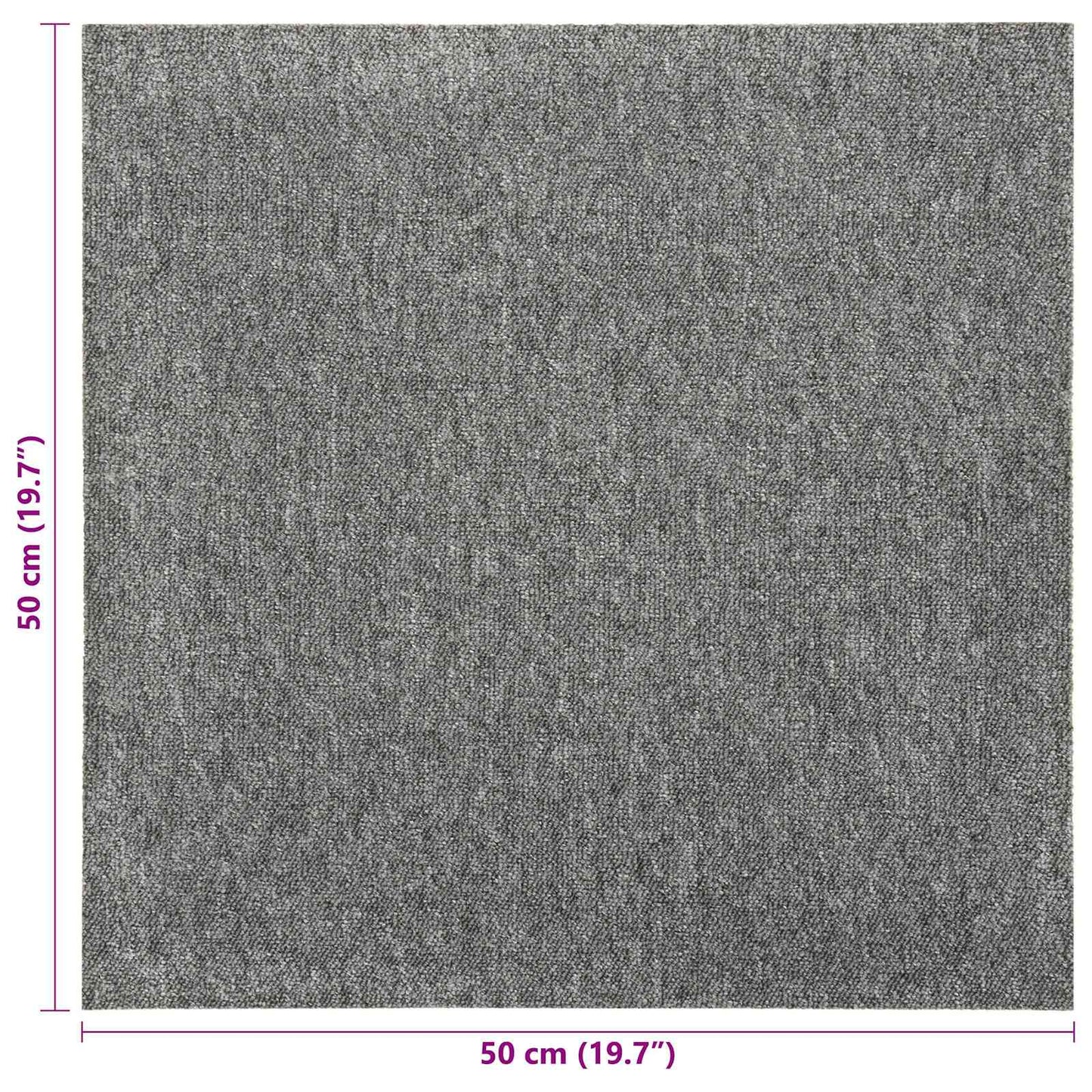 Tapijt 20 pcs Grijs 50 x 50 cm 100% Polypropyleen