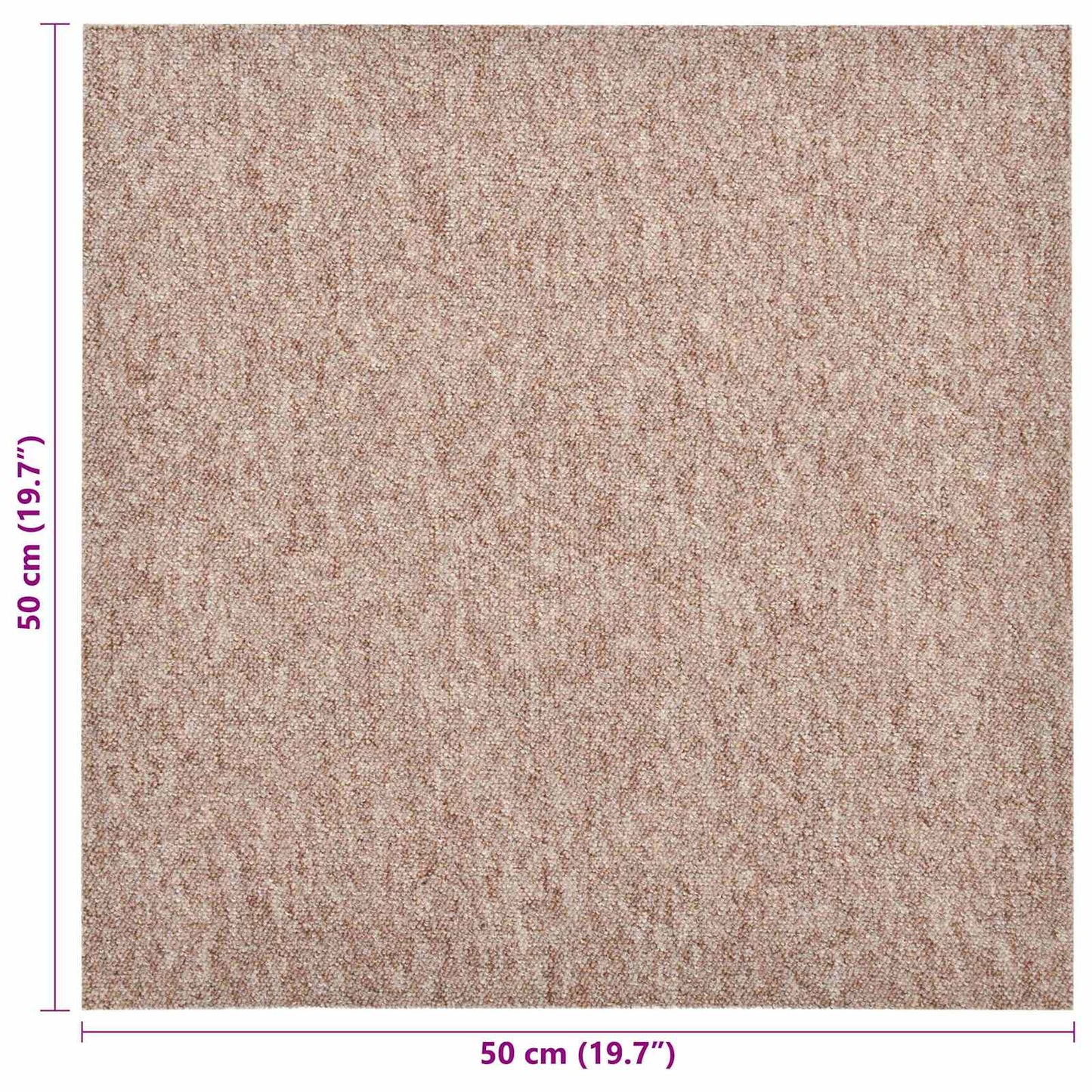 Tapijt 20 pcs Beige 50 x 50 cm 100% Polypropyleen