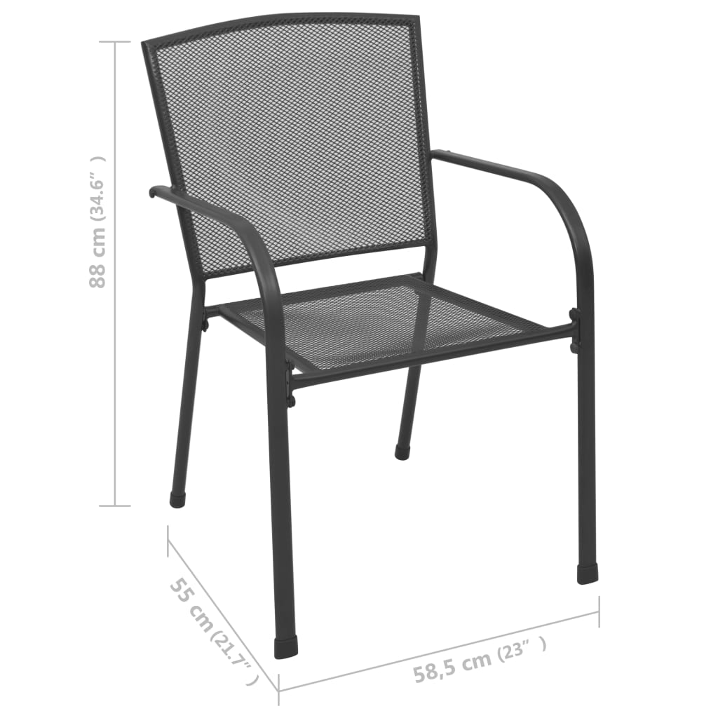 Tuinstoelen Mesh Ontwerp Staal 4