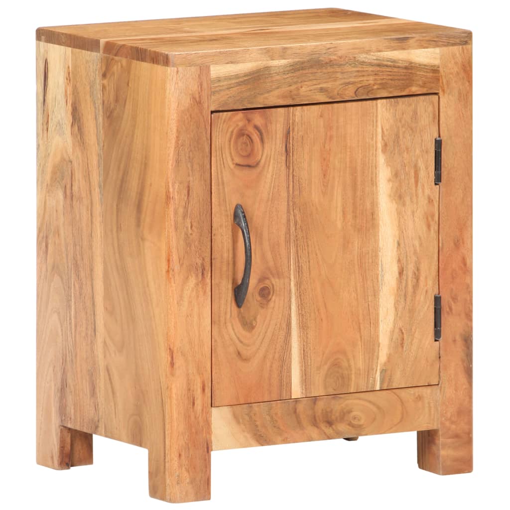 Nachtkastje 40X30X50 Cm Massief Acaciahout Donkerbruin