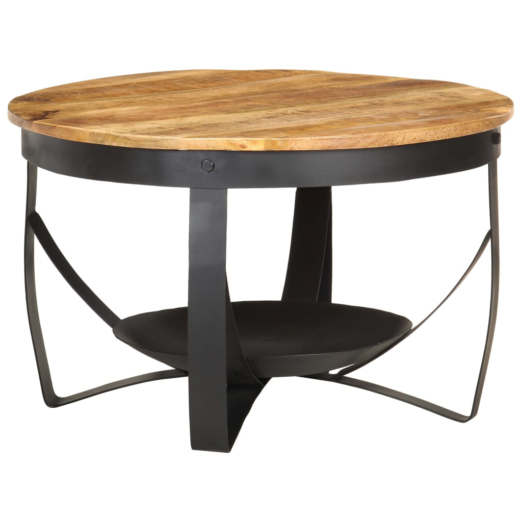 Salontafel Ø Ruw Mangohout 68 x 43 cm massief mangohout