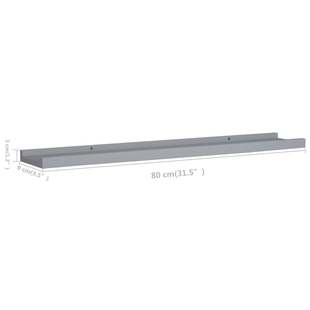 Fotoplanken Mdf 80 x 9 x 3 cm Grijs