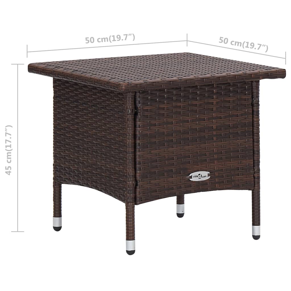 -Delige Loungeset Met Kussens Poly Rattan Bruin