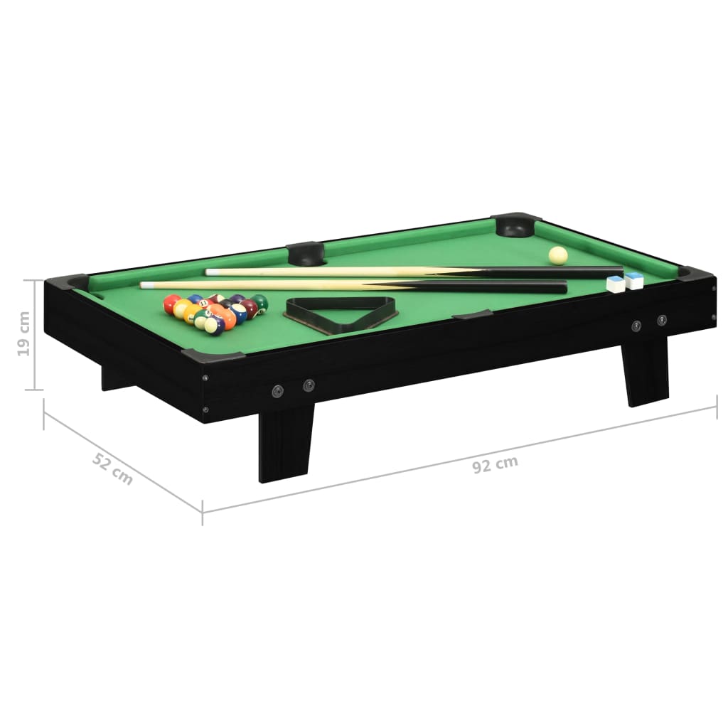 Minipooltafel 3 Feet 92X52X19 Cm Zwart en groen