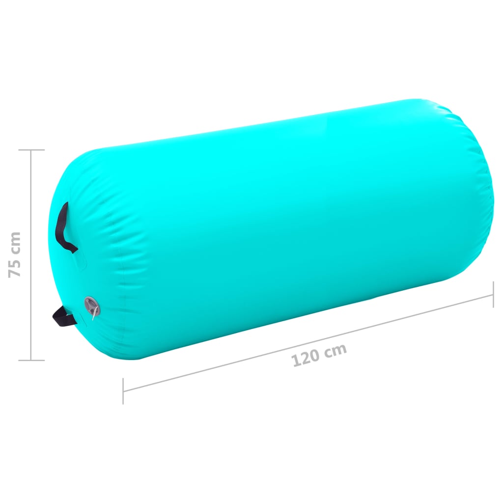 Gymnastiekrol Met Pomp Opblaasbaar Pvc 120 x 75 cm Groen