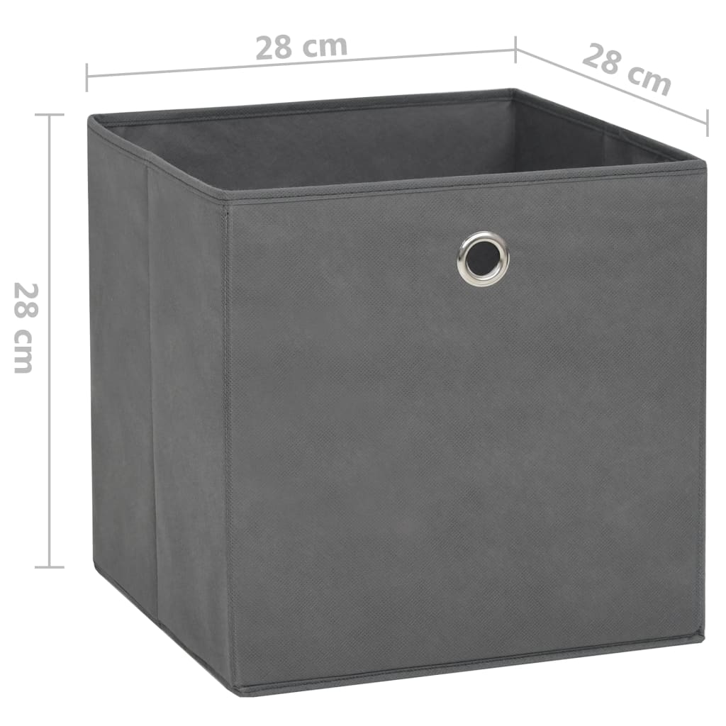 Opbergboxen 28X28X28 Cm Nonwoven Stof 10 Grijs