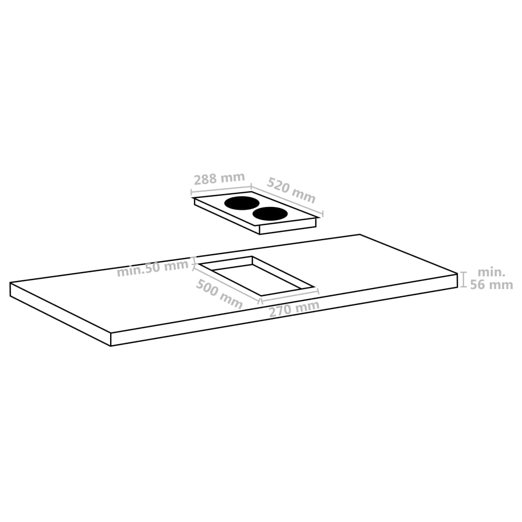Inductiekookplaat Flexizone 2 Kookzones Aanraakbediening 28.8 cm flexible zone 3500 w