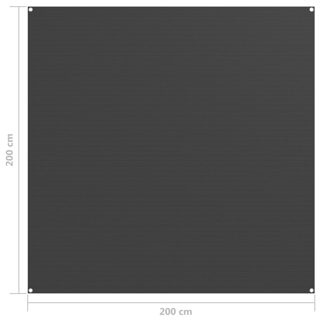 Tenttapijt 200x200 cm antracietkleurig 200 x 200 cm