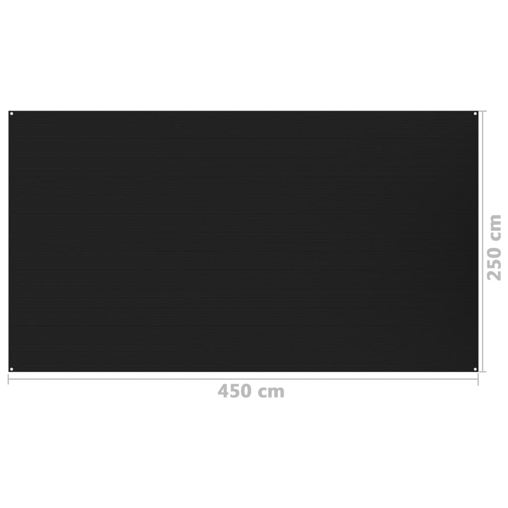 Tenttapijt Zwart 250 x 450 cm
