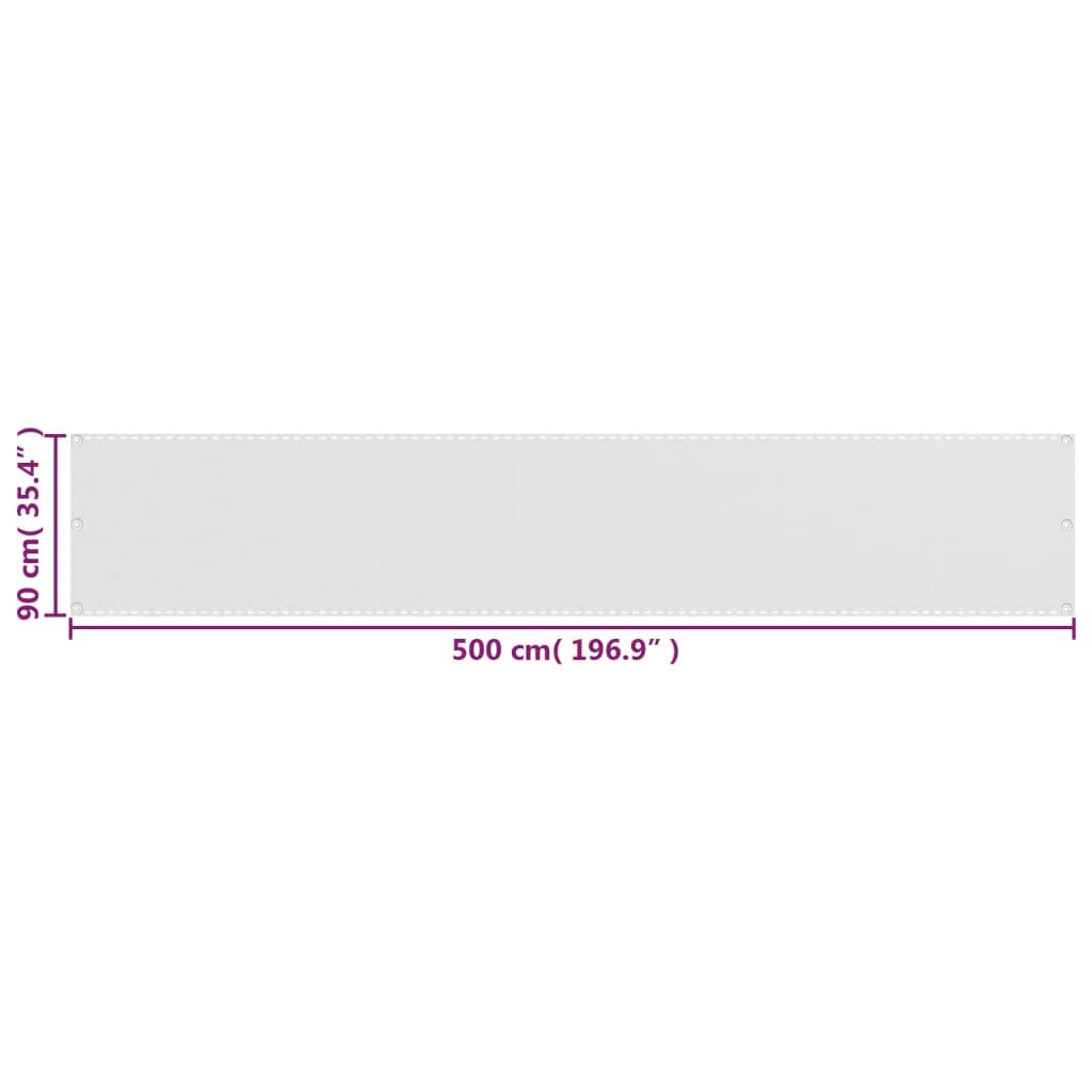 Balkonscherm Hdpe Wit 90 x 500 cm