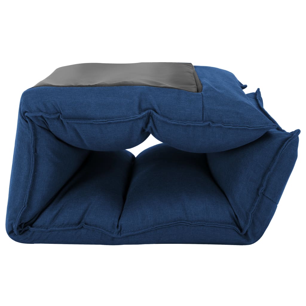 Vloerstoel Inklapbaar Stof Blauw
