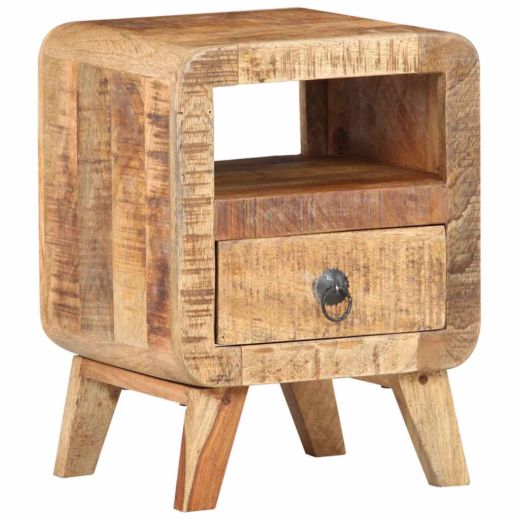 Nachtkastje 30x30x41 cm ruw mangohout