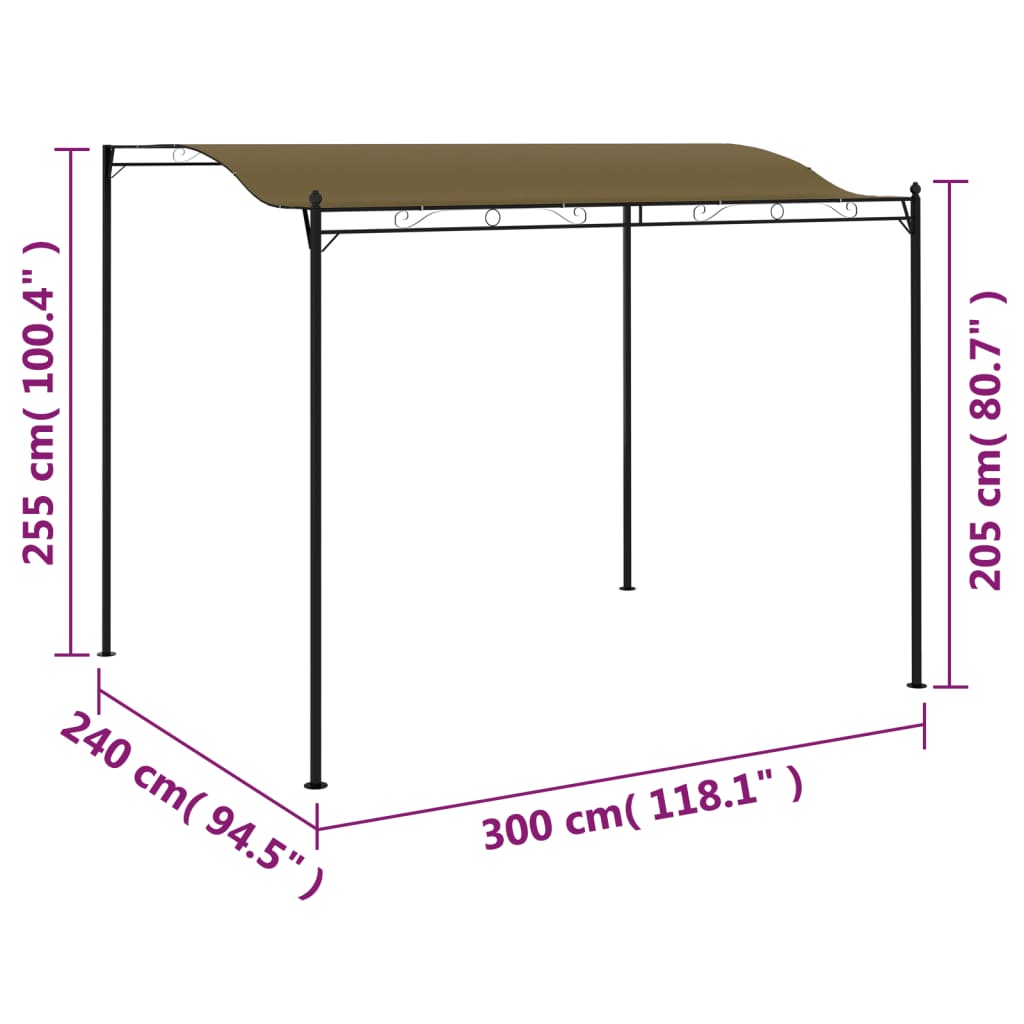 Zonneluifel 180 G/M² 3X2,4 M Taupe