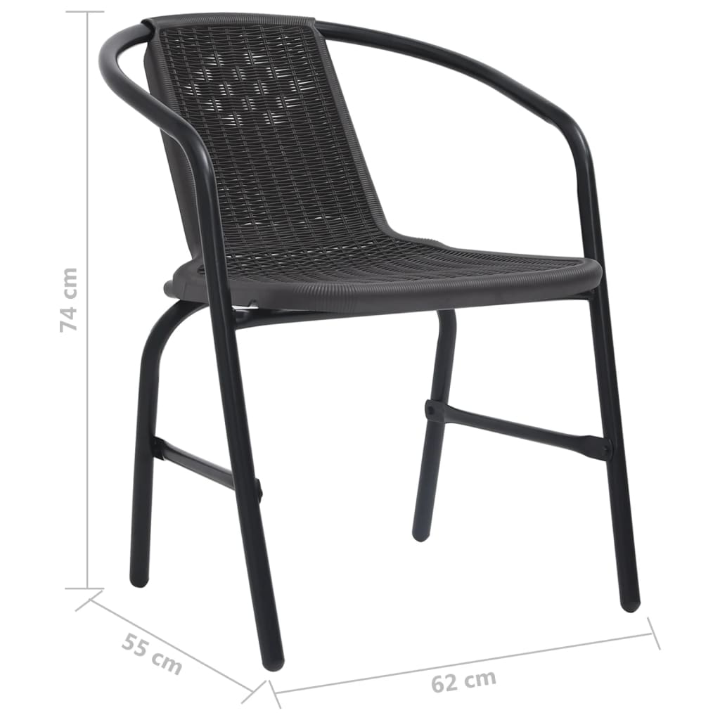 Tuinstoelen 110 Kg Kunststof Rattan En Staal 2