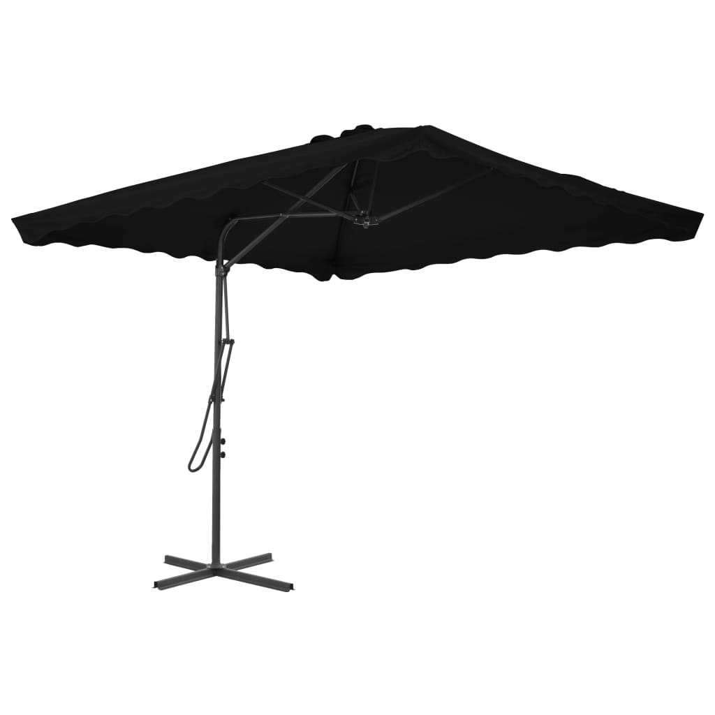 Parasol Met Stalen Paal 250X250X230 Cm Bordeauxrood