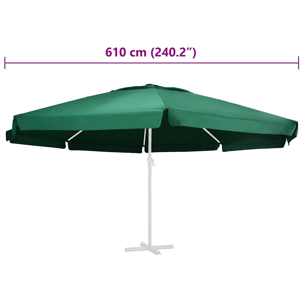 Vervangingsdoek Voor Parasol 610 Cm Φ 610 cm Groen