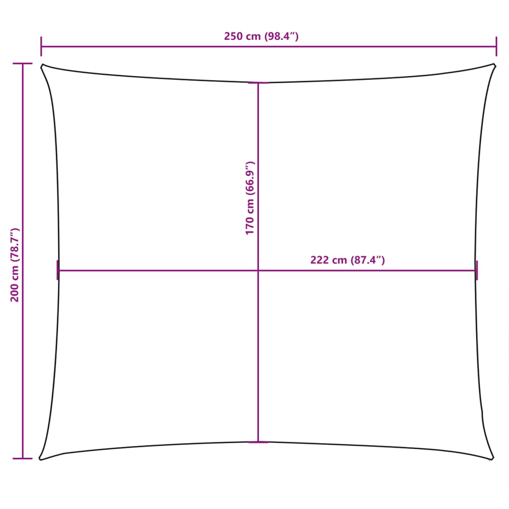 Zonnescherm Rechthoekig 2X2,5 M Oxford Stof Donkergroen 2 x 2.5 m