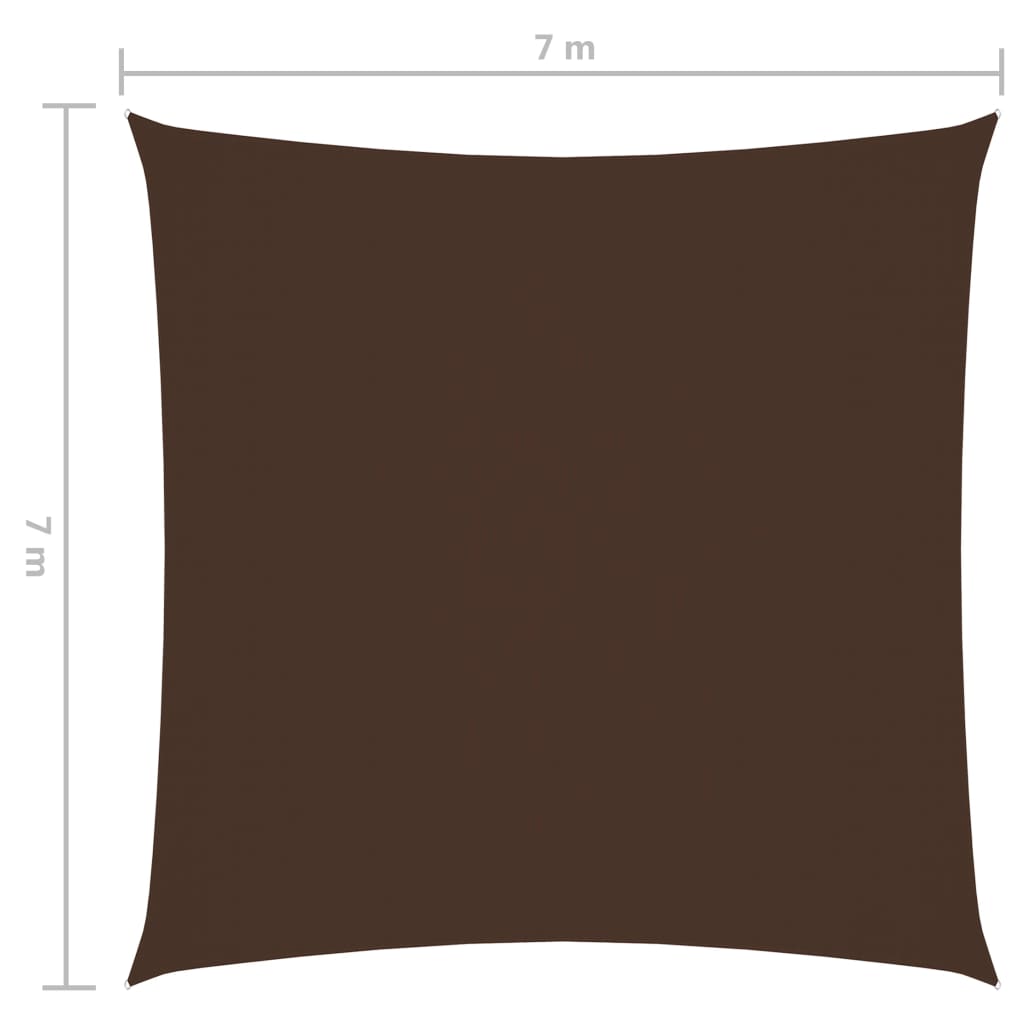 Zonnescherm vierkant 7x7 m oxford stof bruin 7 x 7 m Bruin