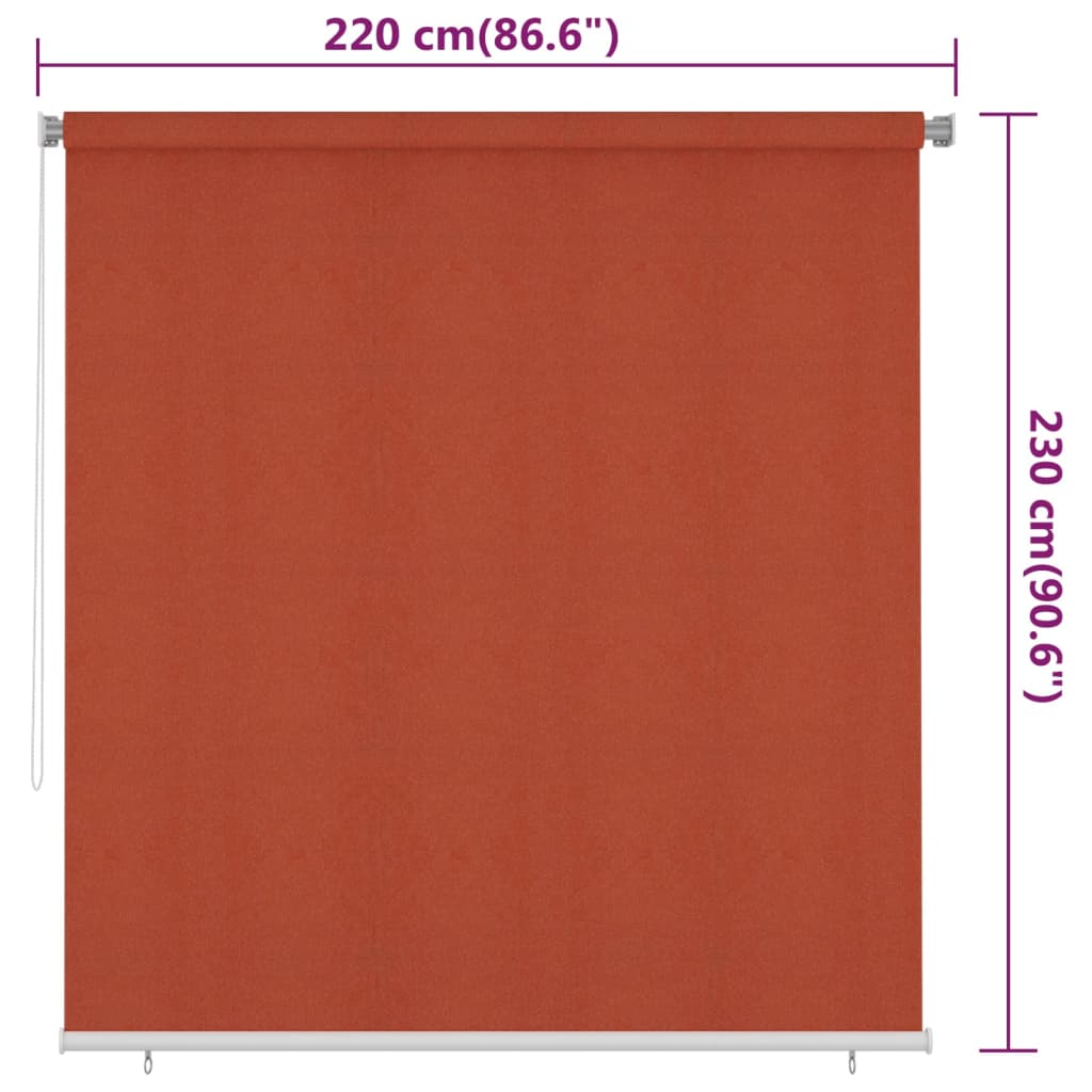 Rolgordijn Voor Buiten Hdpe Kleurig 220 x 230 cm