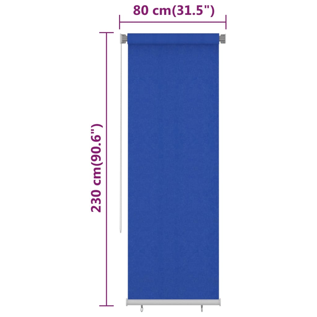 Rolgordijn Voor Buiten Hdpe 80 x 230 cm