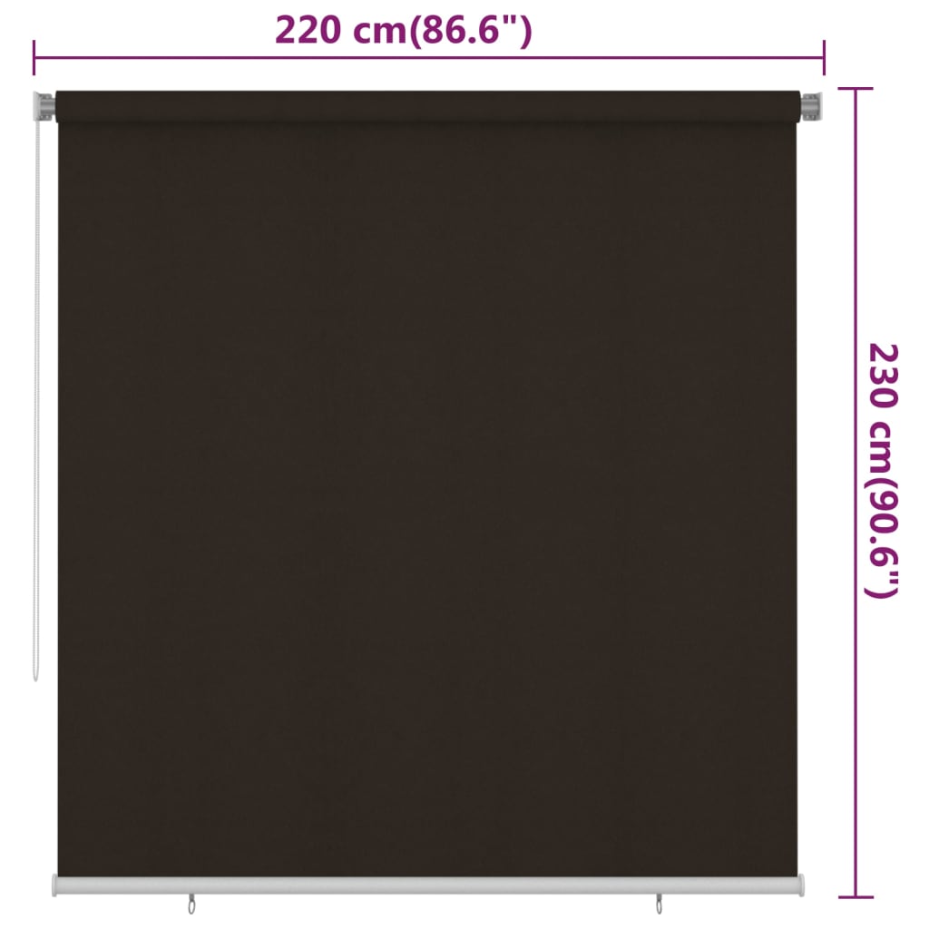 Rolgordijn Voor Buiten Hdpe 220 x 230 cm