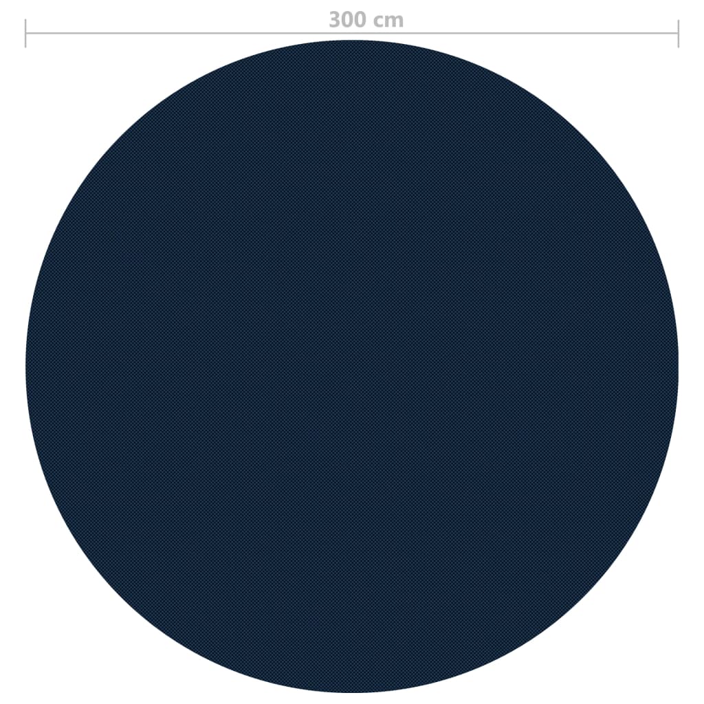 Zwembadfolie solar drijvend 300 cm PE zwart en blauw Ø 300 cm Zwart en blauw
