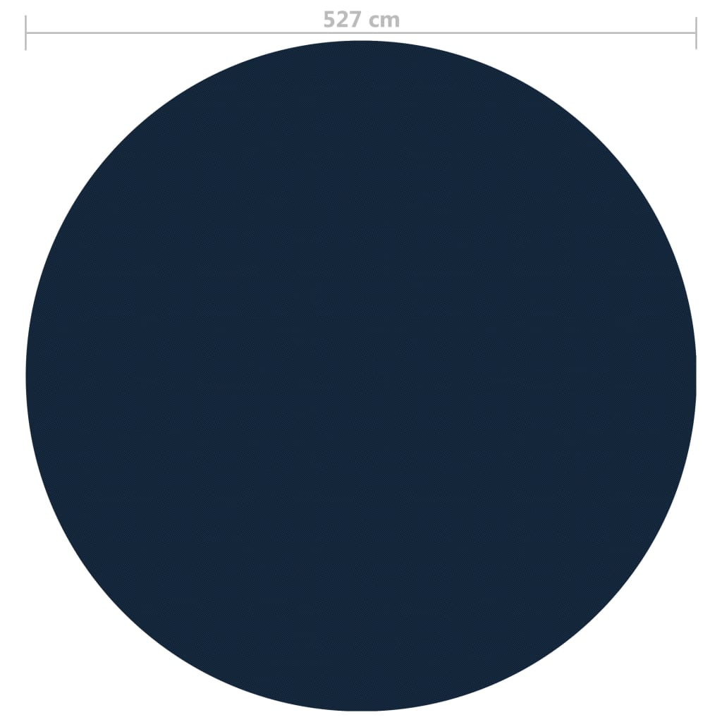 Zwembadfolie solar drijvend 527 cm PE zwart en blauw Ø 527 cm Zwart en blauw