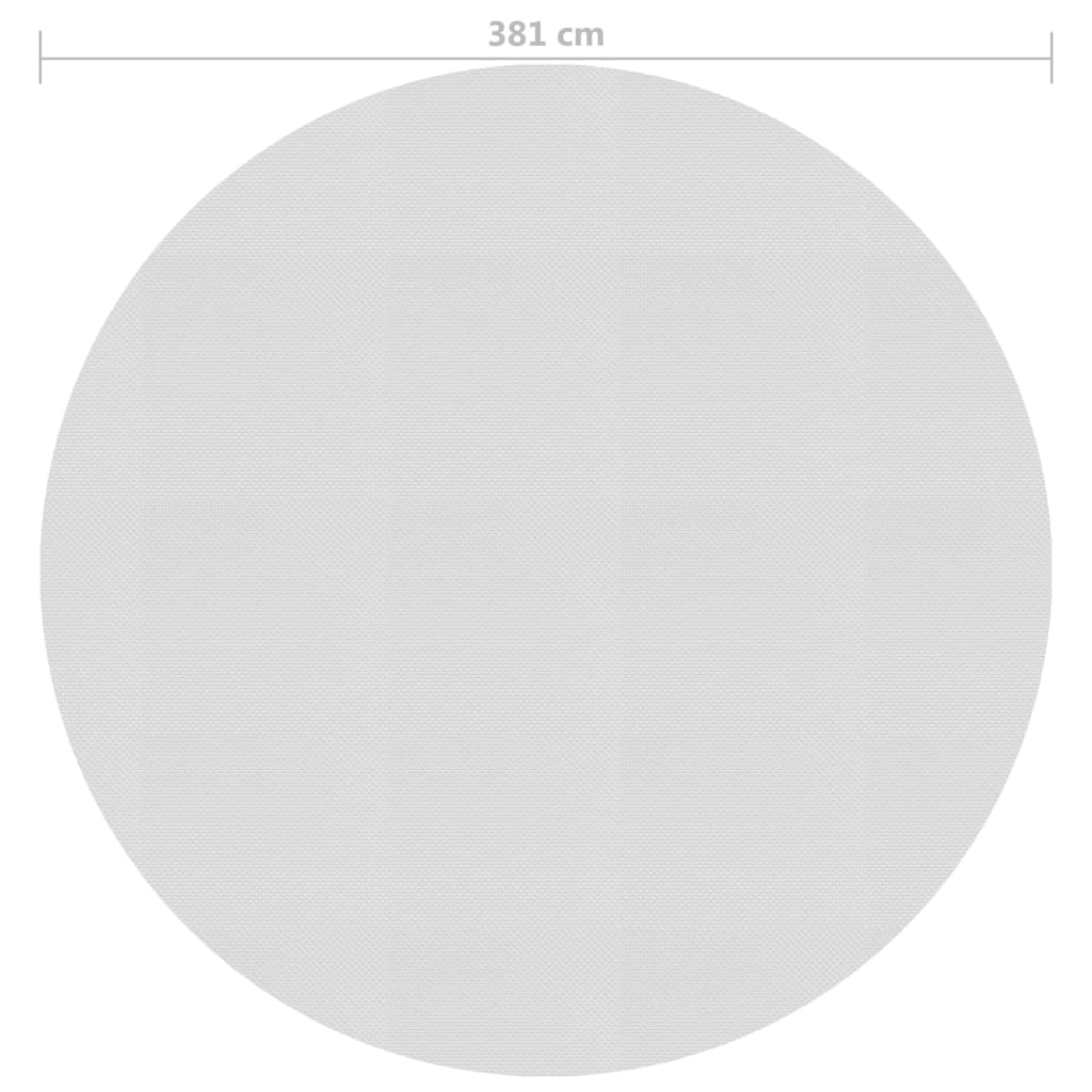 Zwembadfolie solar drijvend 381 cm PE grijs Ø 381 cm Grijs