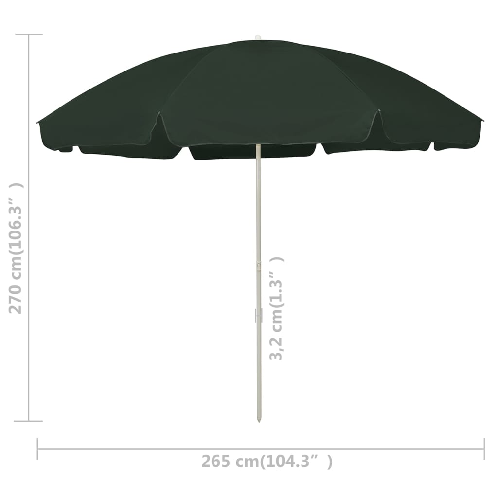 Strandparasol 300 Cm Groen