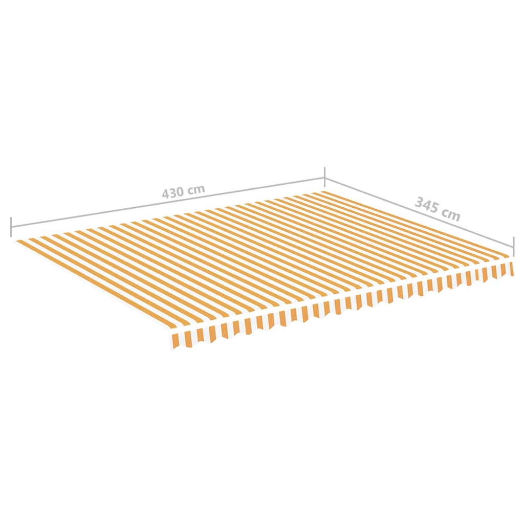 Vervangingsdoek Voor Luifel 4,5X3,5 M 450 x 350 cm Geel en wit