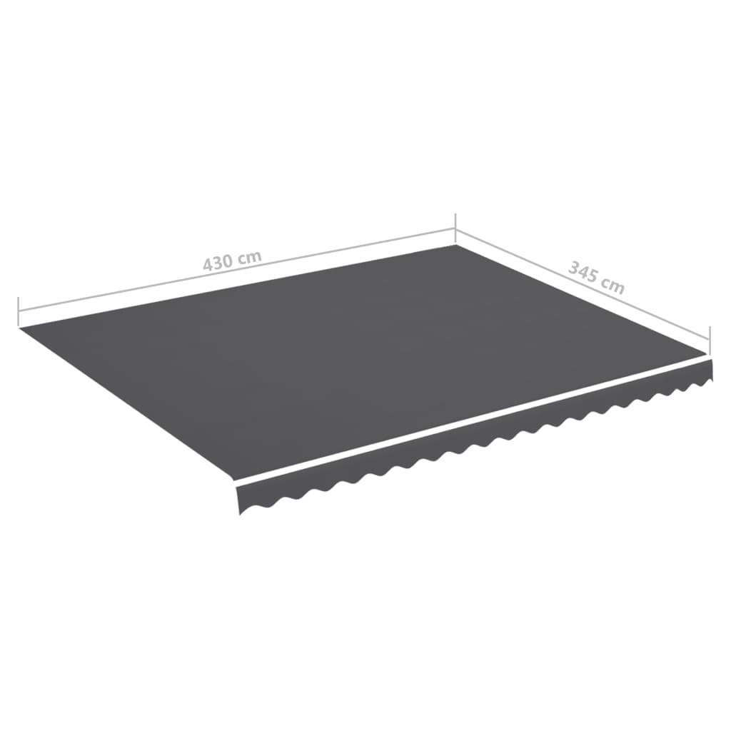 Vervangingsdoek Voor Luifel 4,5X3,5 M Kleurig 450 x 350 cm Antraciet